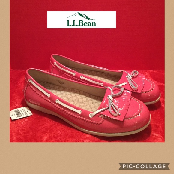 L.L. Bean Shoes - NWT L.L.Bean size 11 pink loafers/boat shoes NICE!